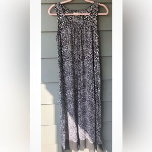 Anne Klein Black & White Animal Print Sleeveless Dress Sz S